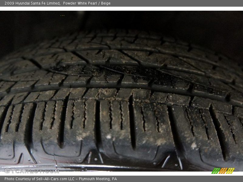 Powder White Pearl / Beige 2009 Hyundai Santa Fe Limited