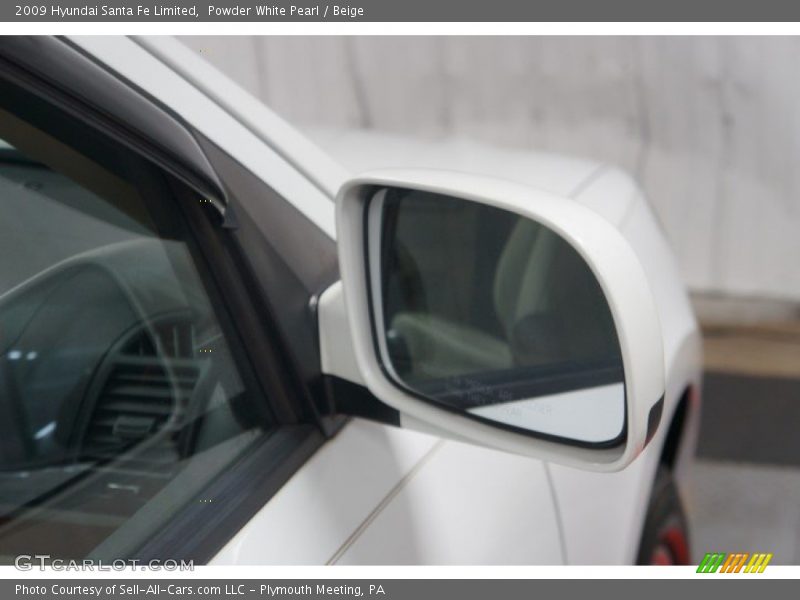 Powder White Pearl / Beige 2009 Hyundai Santa Fe Limited