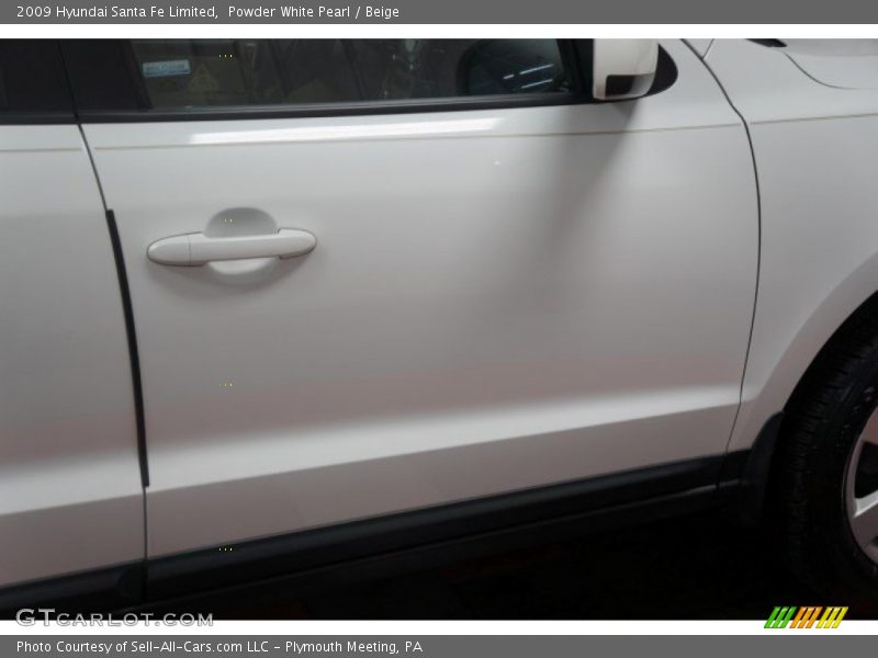 Powder White Pearl / Beige 2009 Hyundai Santa Fe Limited