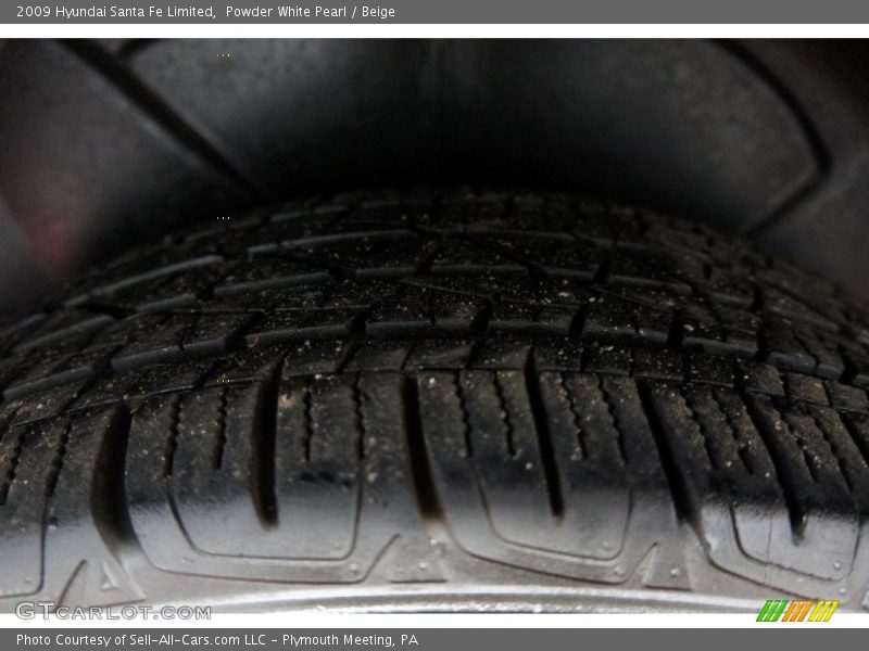 Powder White Pearl / Beige 2009 Hyundai Santa Fe Limited