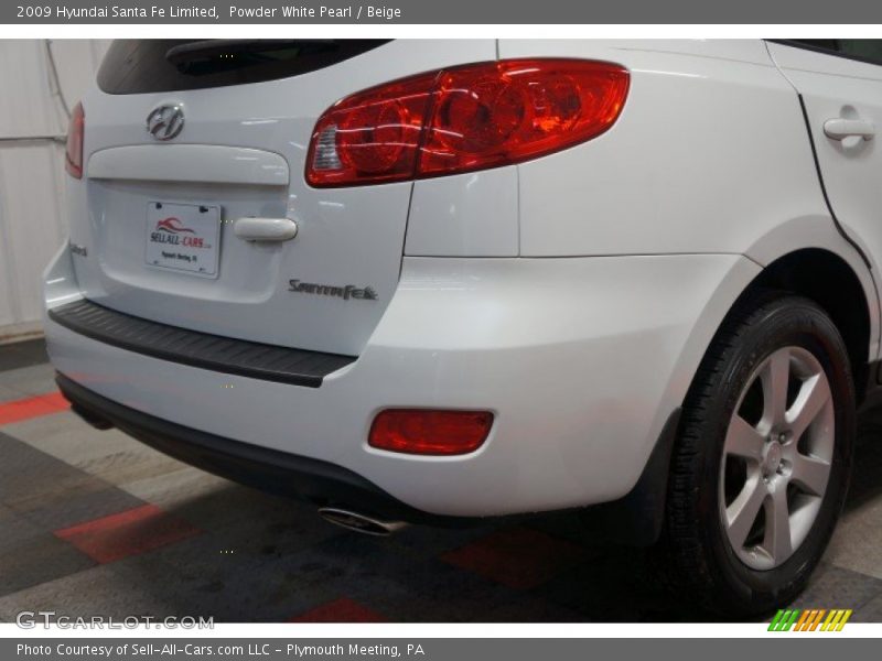 Powder White Pearl / Beige 2009 Hyundai Santa Fe Limited