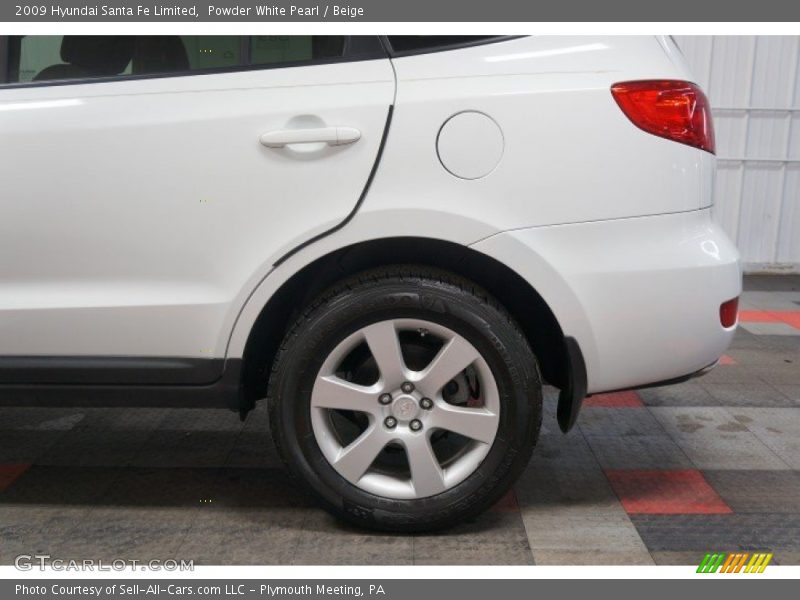 Powder White Pearl / Beige 2009 Hyundai Santa Fe Limited