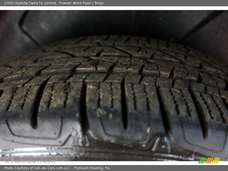Powder White Pearl / Beige 2009 Hyundai Santa Fe Limited