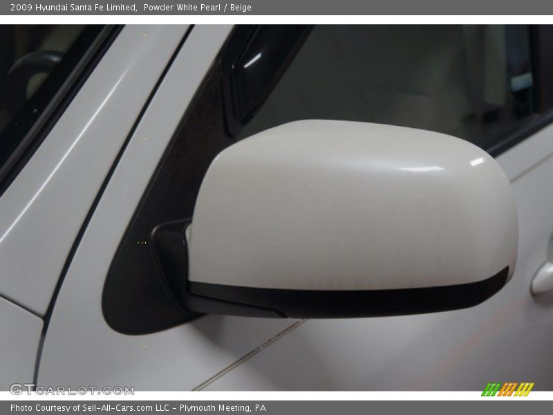 Powder White Pearl / Beige 2009 Hyundai Santa Fe Limited