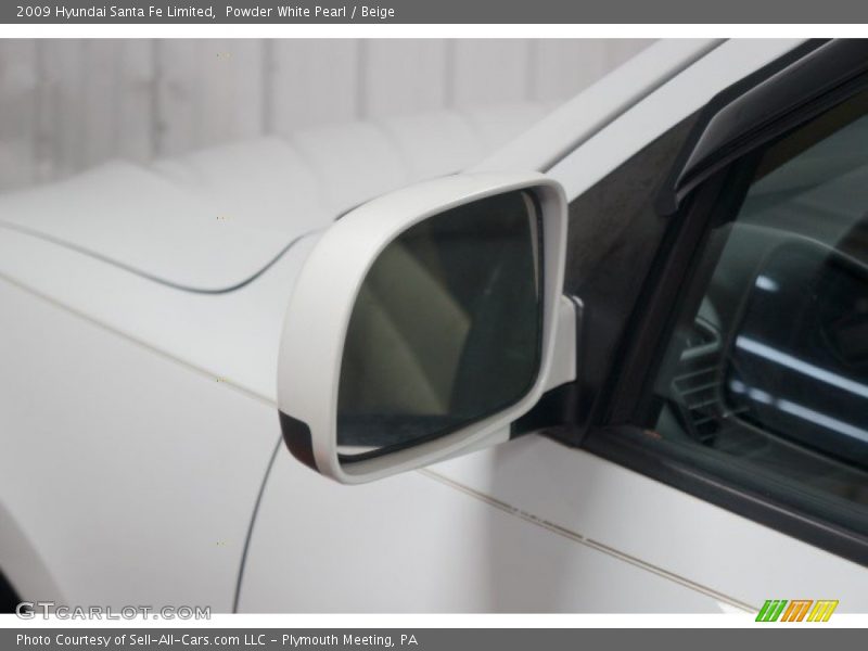 Powder White Pearl / Beige 2009 Hyundai Santa Fe Limited