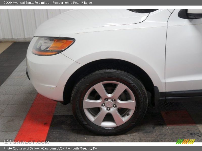 Powder White Pearl / Beige 2009 Hyundai Santa Fe Limited