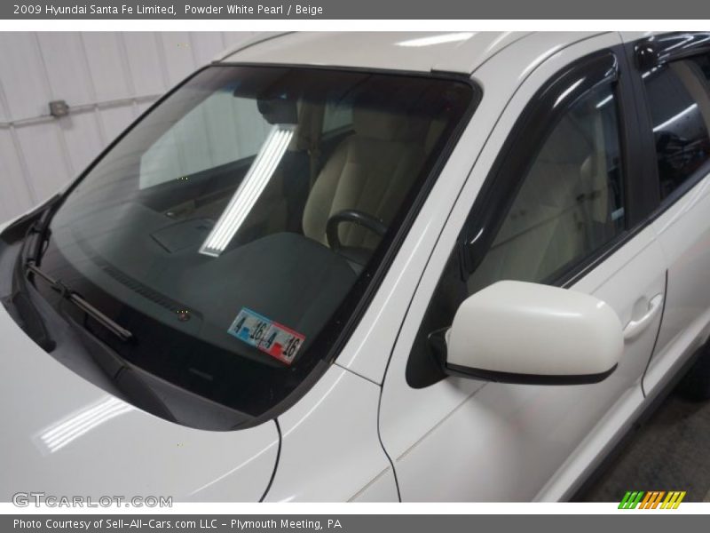 Powder White Pearl / Beige 2009 Hyundai Santa Fe Limited