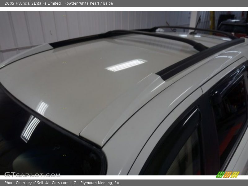 Powder White Pearl / Beige 2009 Hyundai Santa Fe Limited