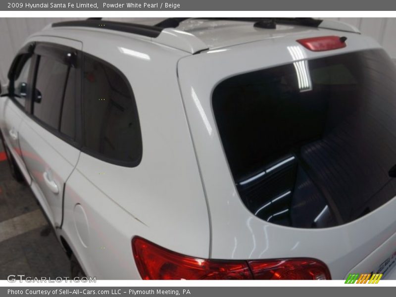 Powder White Pearl / Beige 2009 Hyundai Santa Fe Limited