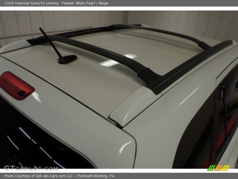 Powder White Pearl / Beige 2009 Hyundai Santa Fe Limited