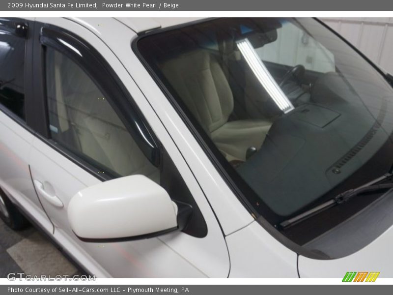 Powder White Pearl / Beige 2009 Hyundai Santa Fe Limited