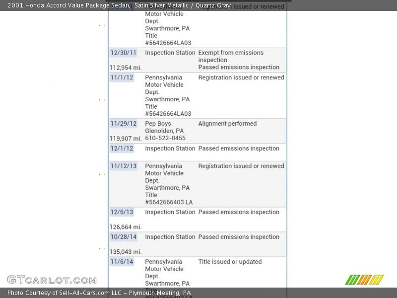 Satin Silver Metallic / Quartz Gray 2001 Honda Accord Value Package Sedan