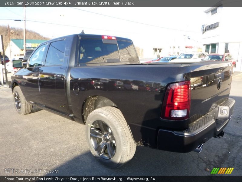 Brilliant Black Crystal Pearl / Black 2016 Ram 1500 Sport Crew Cab 4x4