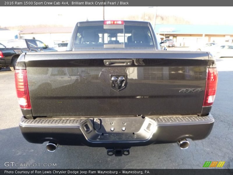 Brilliant Black Crystal Pearl / Black 2016 Ram 1500 Sport Crew Cab 4x4
