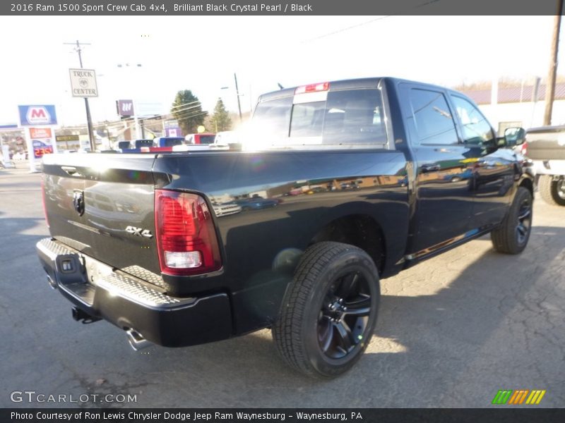 Brilliant Black Crystal Pearl / Black 2016 Ram 1500 Sport Crew Cab 4x4