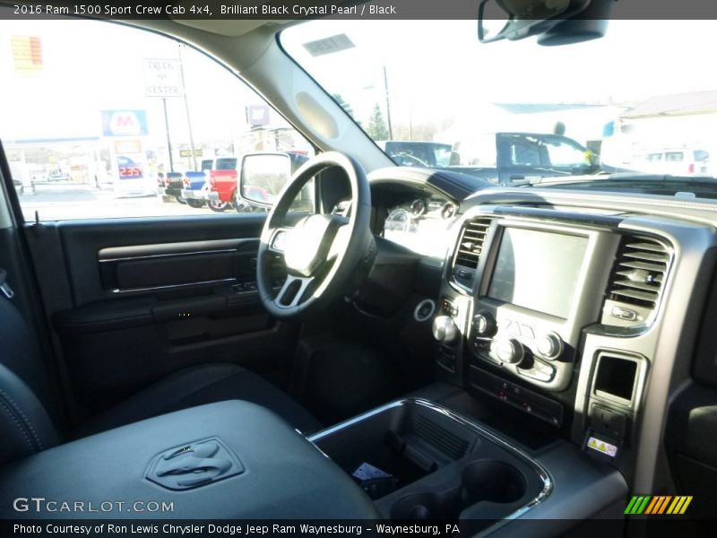 Brilliant Black Crystal Pearl / Black 2016 Ram 1500 Sport Crew Cab 4x4
