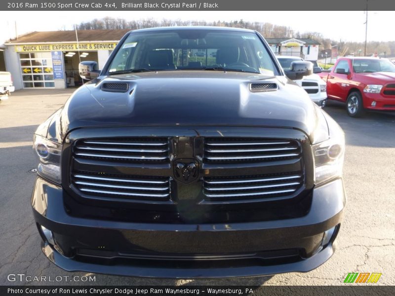 Brilliant Black Crystal Pearl / Black 2016 Ram 1500 Sport Crew Cab 4x4