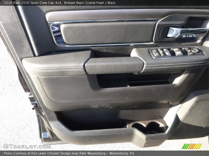 Brilliant Black Crystal Pearl / Black 2016 Ram 1500 Sport Crew Cab 4x4