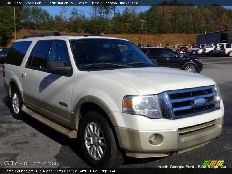 White Suede / Charcoal Black/Camel 2008 Ford Expedition EL Eddie Bauer 4x4