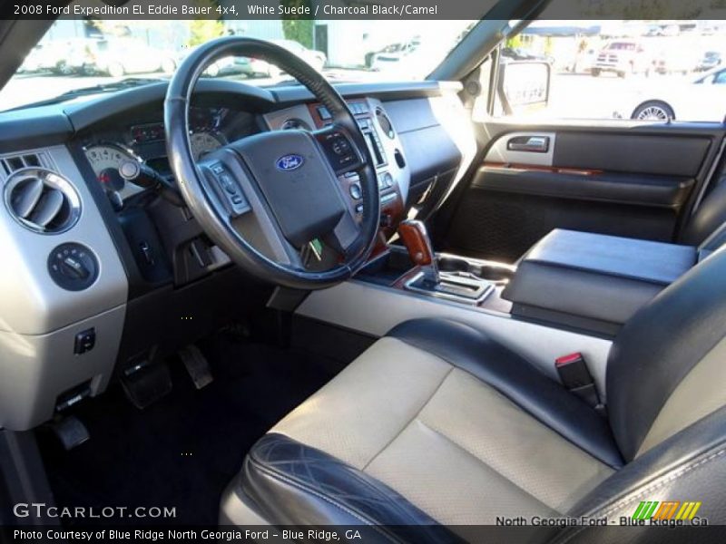 White Suede / Charcoal Black/Camel 2008 Ford Expedition EL Eddie Bauer 4x4