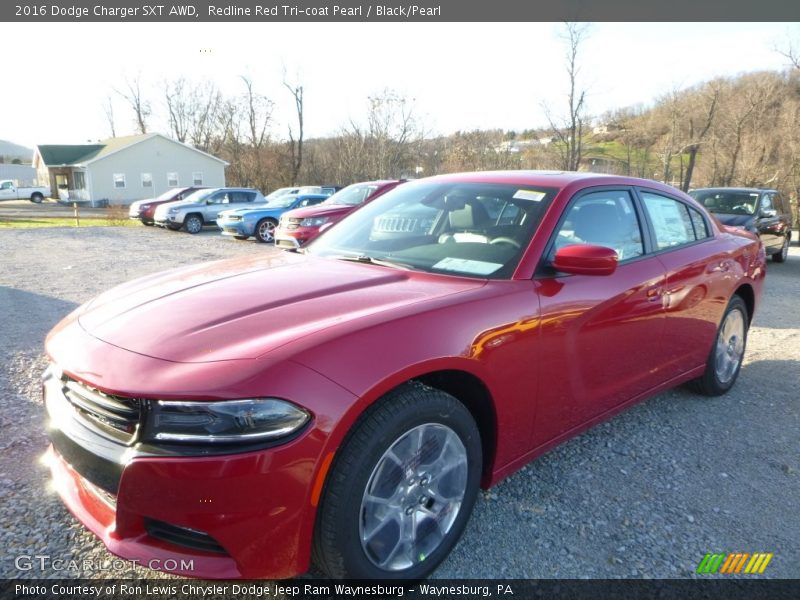 Redline Red Tri-coat Pearl / Black/Pearl 2016 Dodge Charger SXT AWD