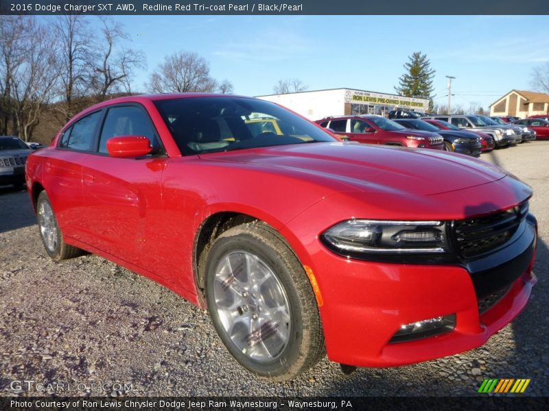 Redline Red Tri-coat Pearl / Black/Pearl 2016 Dodge Charger SXT AWD