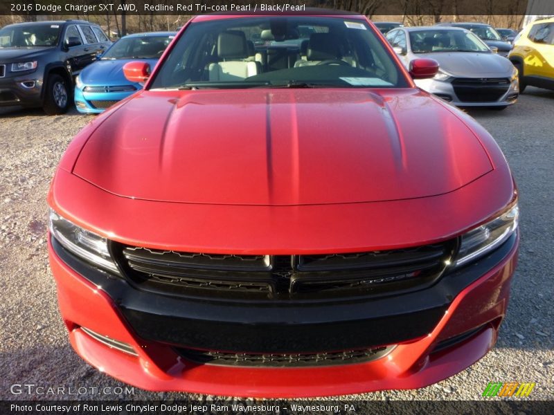 Redline Red Tri-coat Pearl / Black/Pearl 2016 Dodge Charger SXT AWD