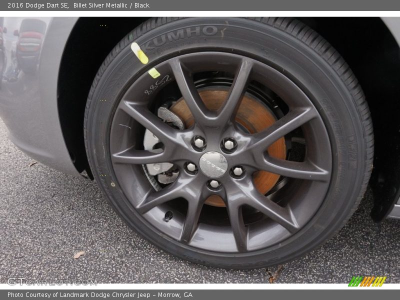 Billet Silver Metallic / Black 2016 Dodge Dart SE