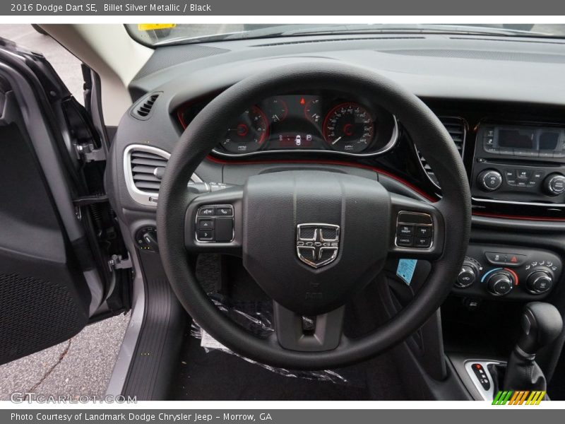 Billet Silver Metallic / Black 2016 Dodge Dart SE