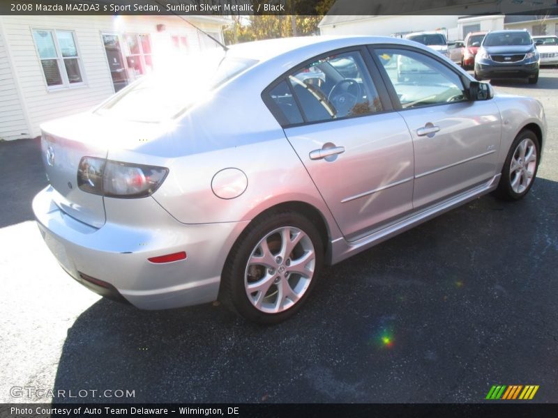 Sunlight Silver Metallic / Black 2008 Mazda MAZDA3 s Sport Sedan
