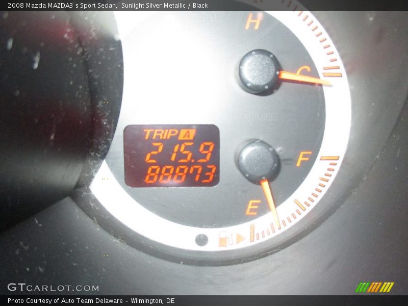 Sunlight Silver Metallic / Black 2008 Mazda MAZDA3 s Sport Sedan