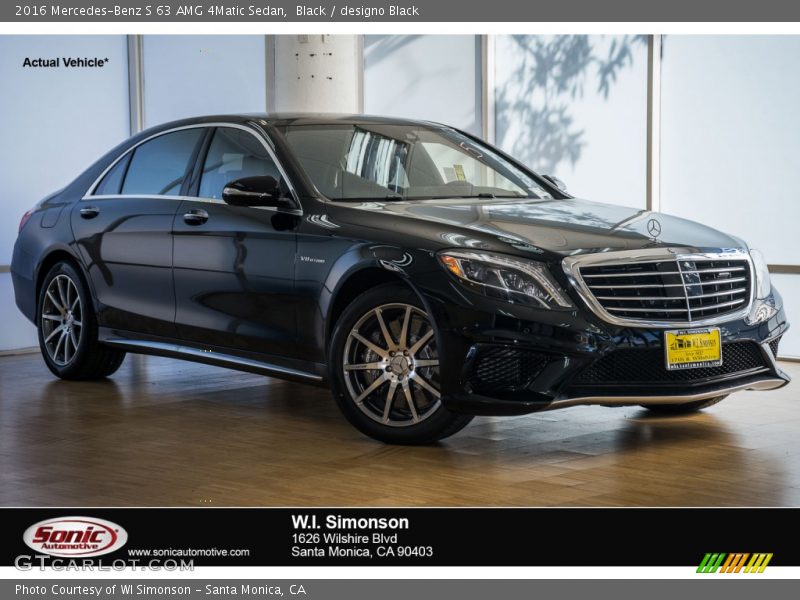 Black / designo Black 2016 Mercedes-Benz S 63 AMG 4Matic Sedan