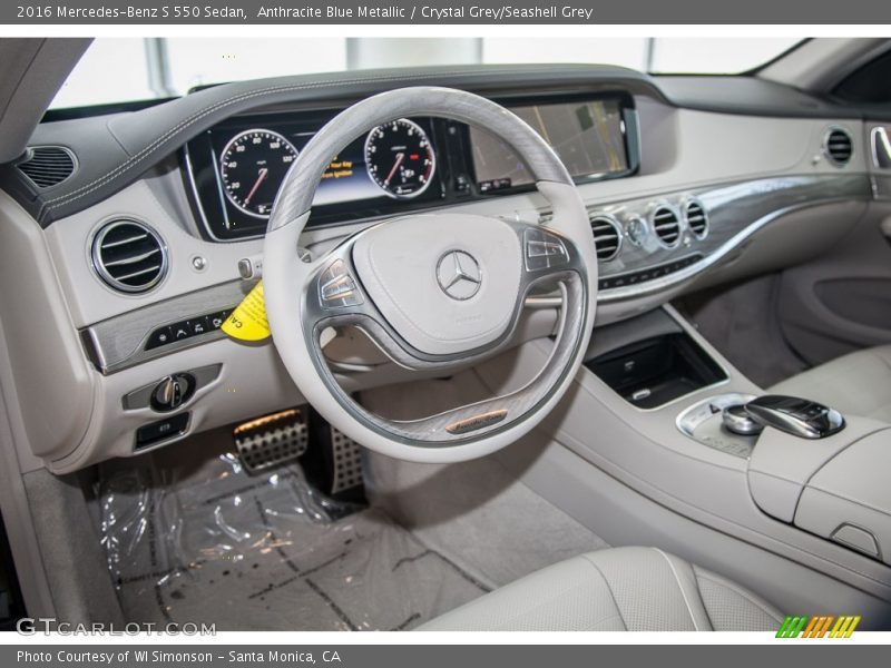 Anthracite Blue Metallic / Crystal Grey/Seashell Grey 2016 Mercedes-Benz S 550 Sedan