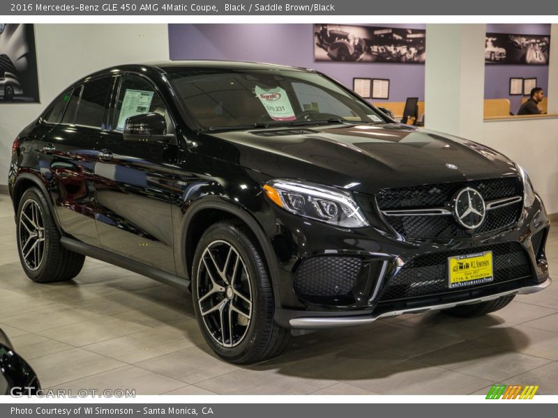 Black / Saddle Brown/Black 2016 Mercedes-Benz GLE 450 AMG 4Matic Coupe