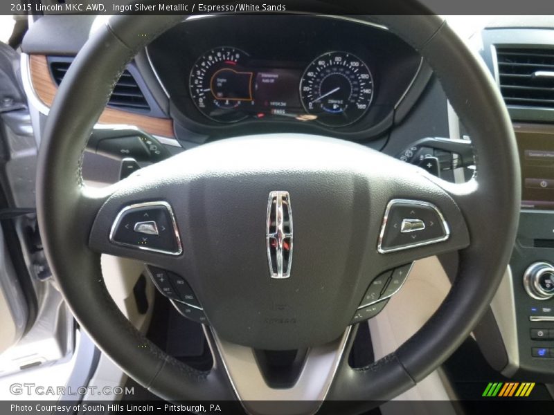 Ingot Silver Metallic / Espresso/White Sands 2015 Lincoln MKC AWD