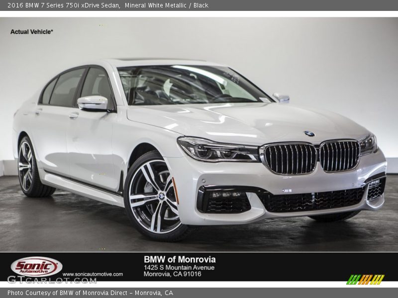 Mineral White Metallic / Black 2016 BMW 7 Series 750i xDrive Sedan