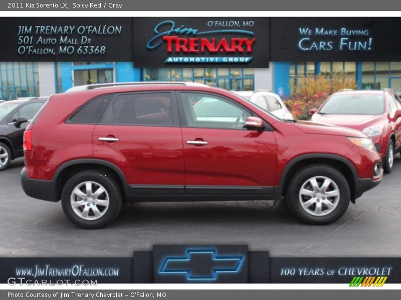 Spicy Red / Gray 2011 Kia Sorento LX