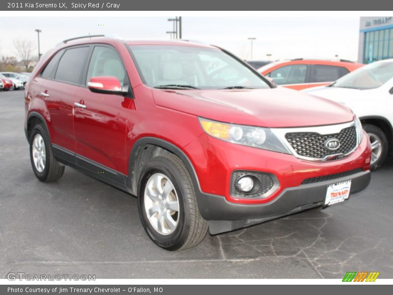 Spicy Red / Gray 2011 Kia Sorento LX
