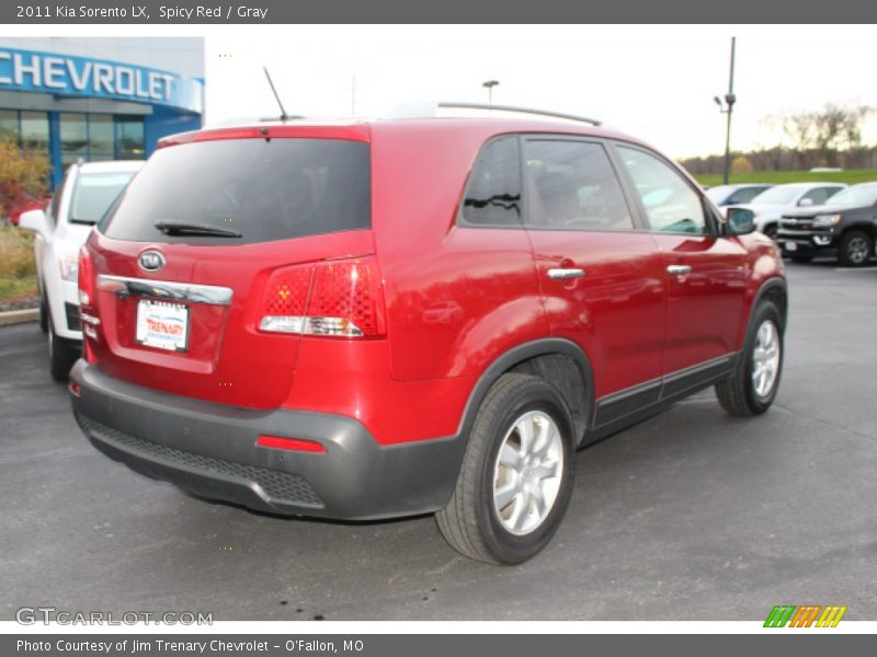 Spicy Red / Gray 2011 Kia Sorento LX