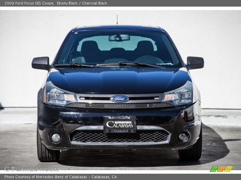 Ebony Black / Charcoal Black 2009 Ford Focus SES Coupe