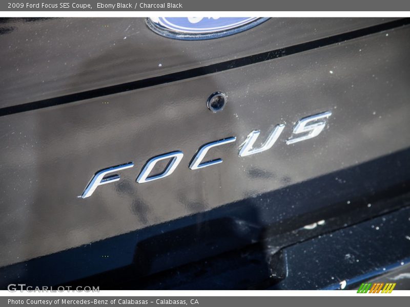 Ebony Black / Charcoal Black 2009 Ford Focus SES Coupe