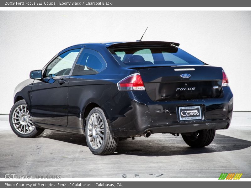 Ebony Black / Charcoal Black 2009 Ford Focus SES Coupe