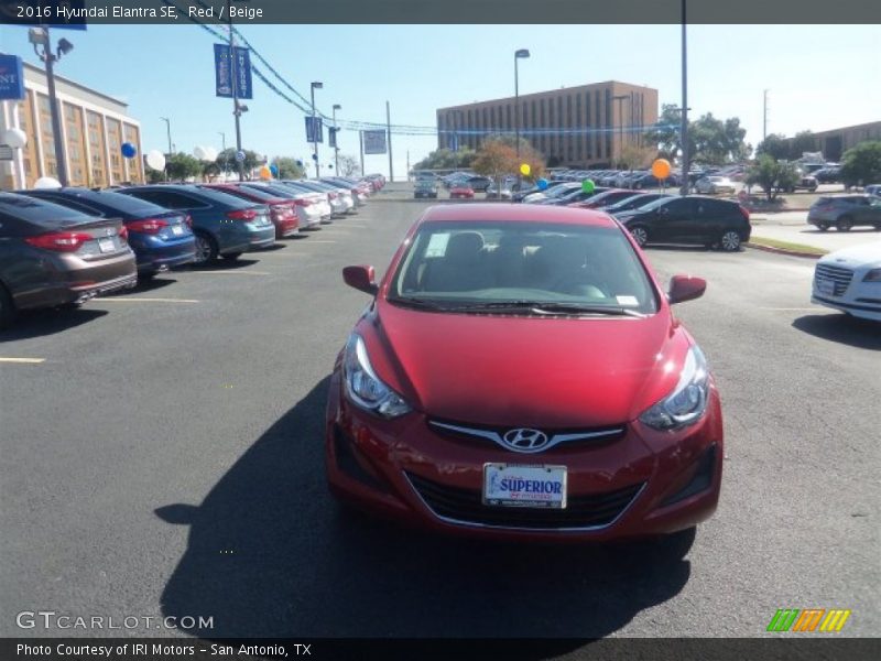 Red / Beige 2016 Hyundai Elantra SE