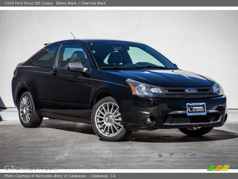 Ebony Black / Charcoal Black 2009 Ford Focus SES Coupe