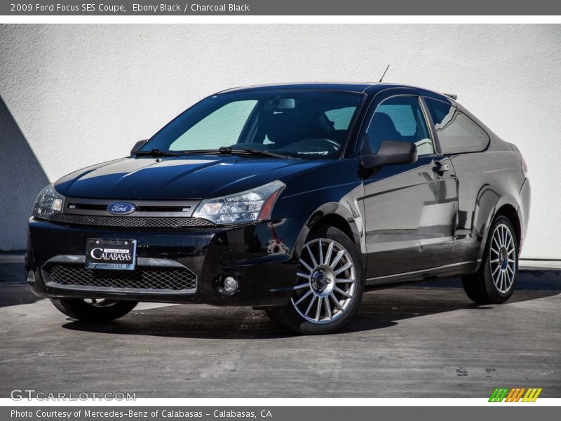 Ebony Black / Charcoal Black 2009 Ford Focus SES Coupe