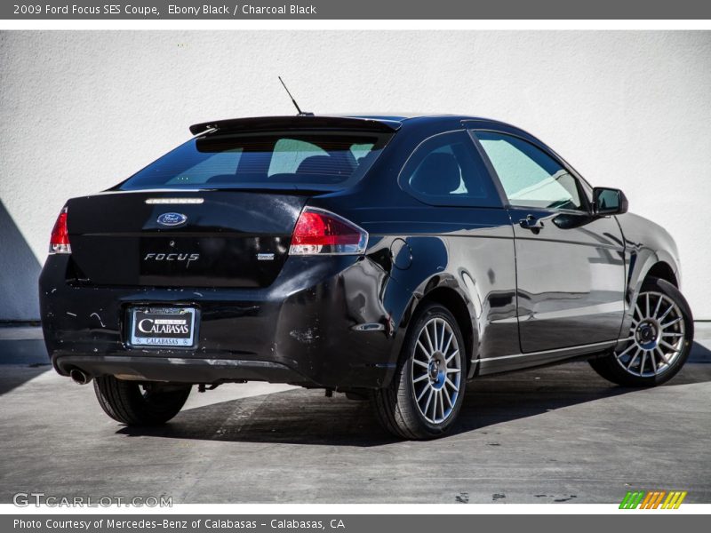Ebony Black / Charcoal Black 2009 Ford Focus SES Coupe