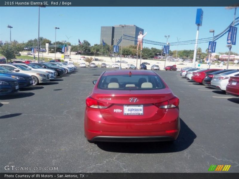 Red / Beige 2016 Hyundai Elantra SE