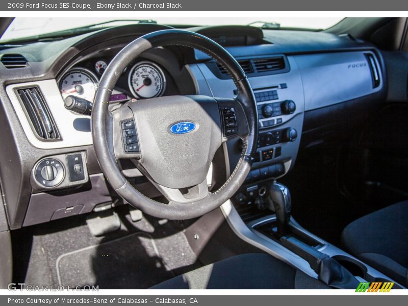 Ebony Black / Charcoal Black 2009 Ford Focus SES Coupe