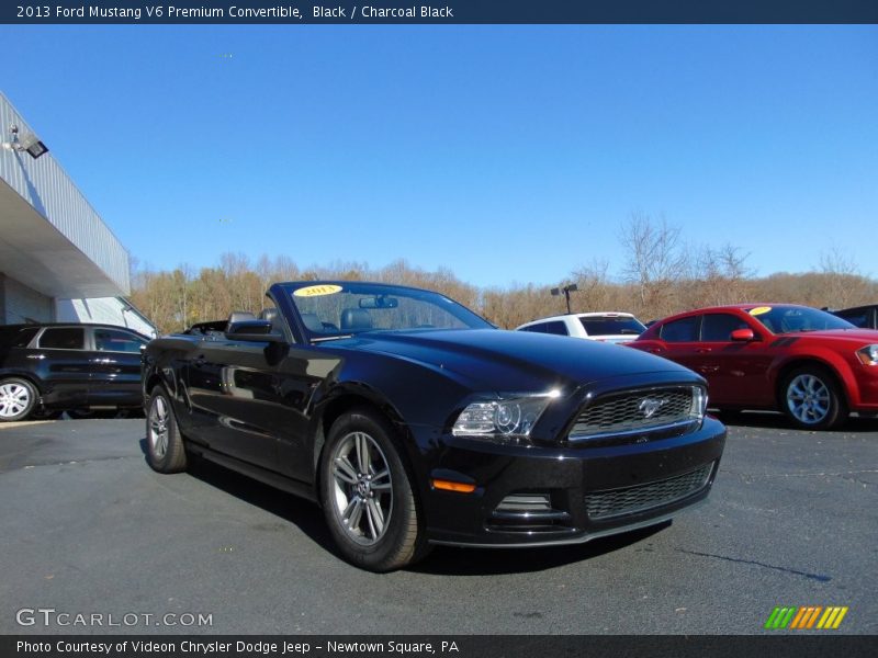 Black / Charcoal Black 2013 Ford Mustang V6 Premium Convertible