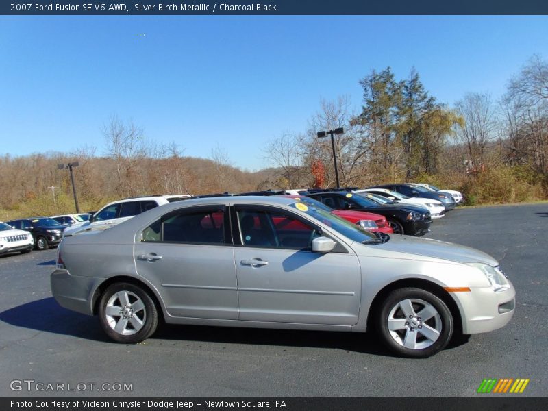 Silver Birch Metallic / Charcoal Black 2007 Ford Fusion SE V6 AWD